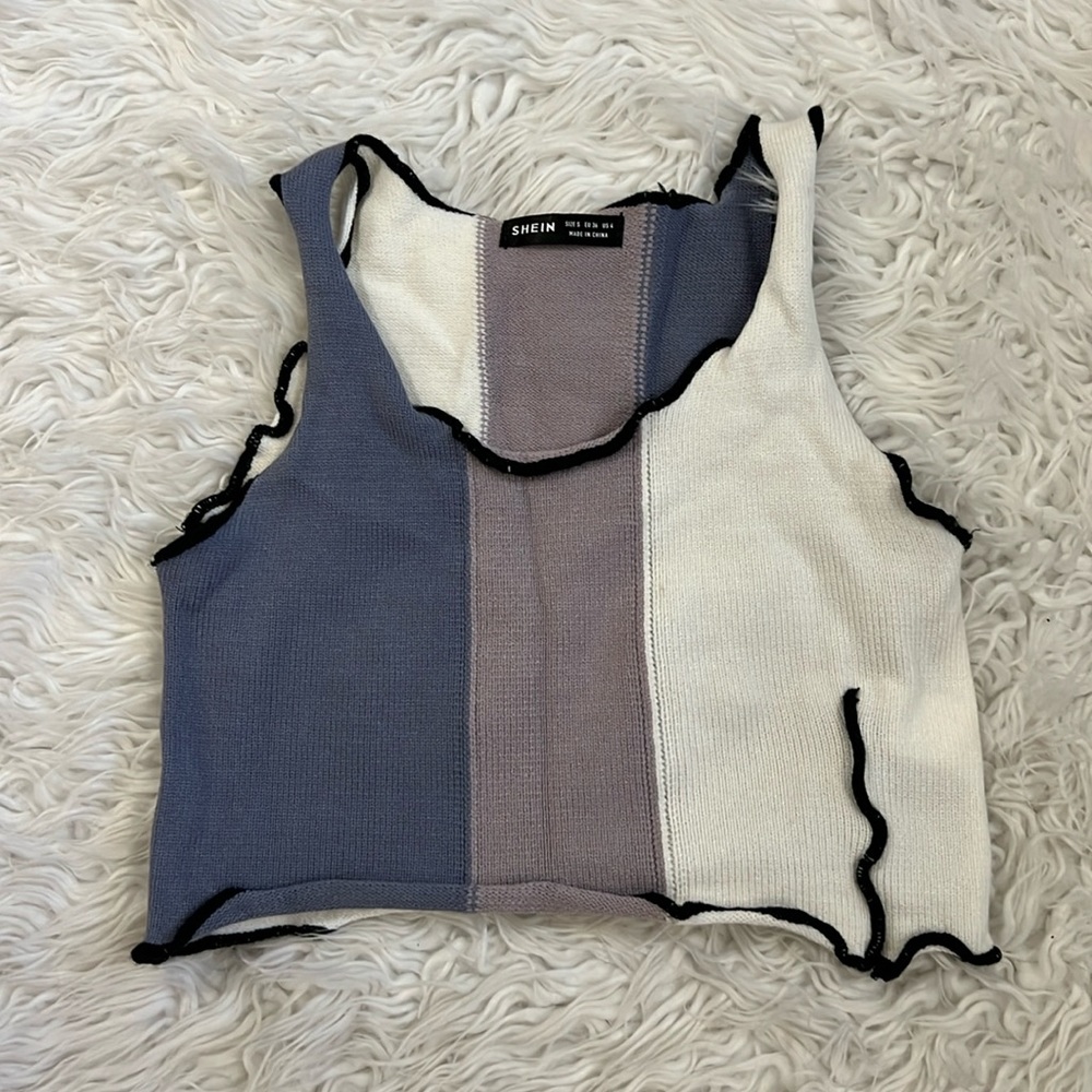 Knitted Color block tank